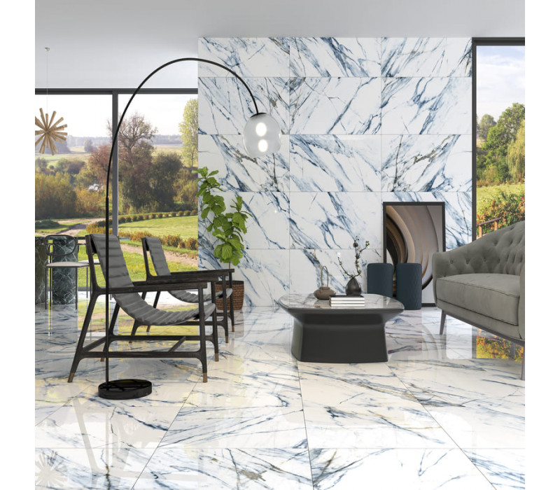 CALACATTA BLUE 60.8X60.8 CM BRILLANT NON RECTIFIE