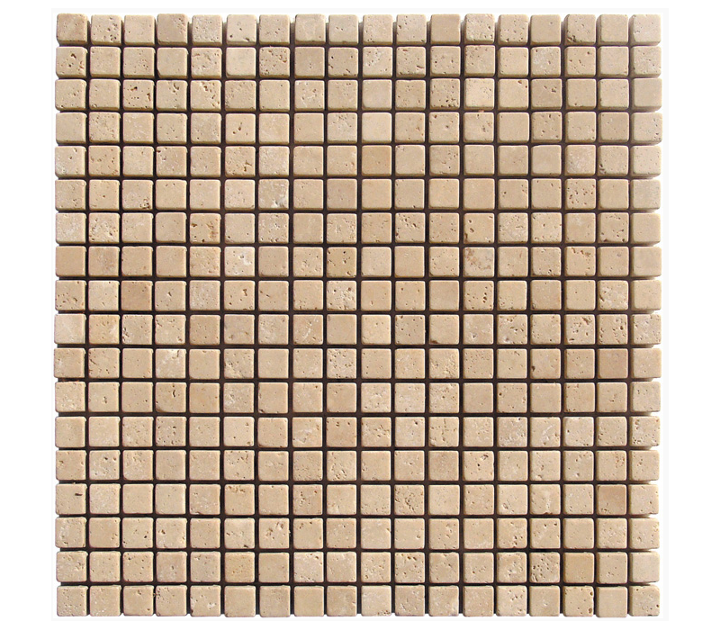 TRAVERTIN MOSAIQUE 1.5X1.5 CM IVOIRE