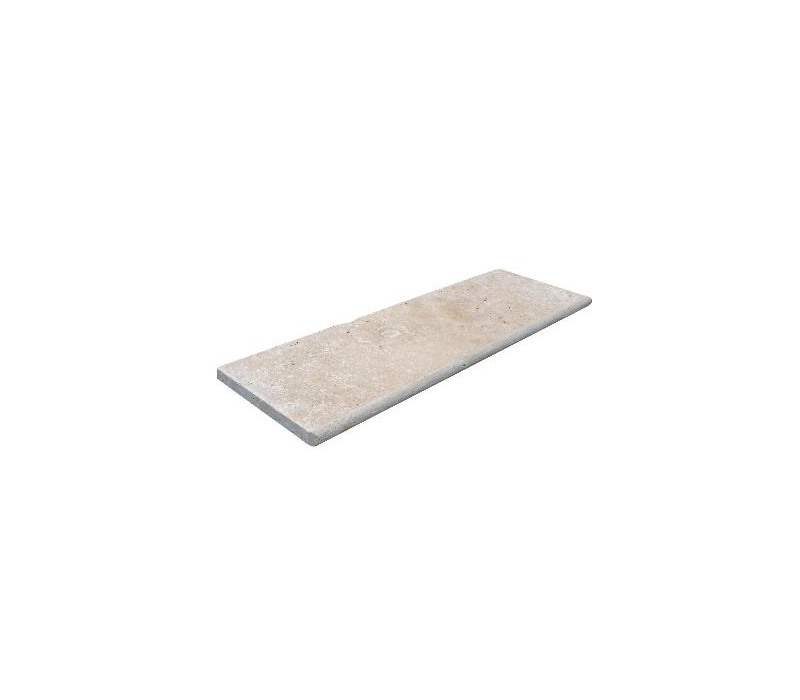 TRAVERTIN MARGELLE IVOIRE 33X100X3 CM 1BORD ARRONDI