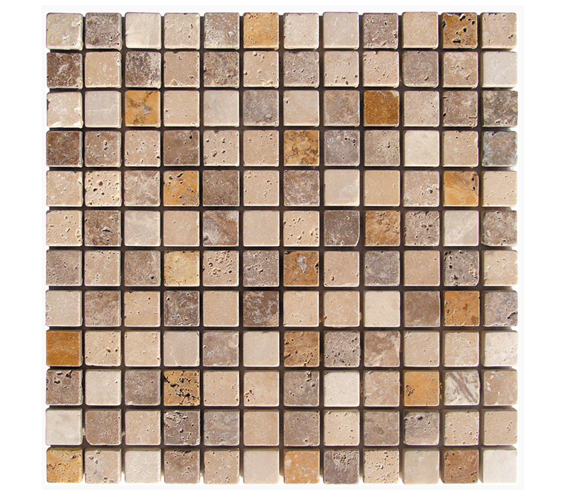 TRAVERTIN MOSAIQUE 2.3X2.3 CM IVOIRE JAUNE NOCE