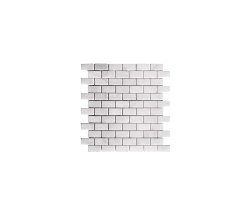 MARBRE MOSAIQUE BRIQUE 2.3X4.8 CM CARRARA BLANC