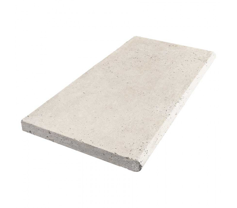 TRAVERTIN MARGELLE IVOIRE 33X61X3 CM 1BORD ARRONDI