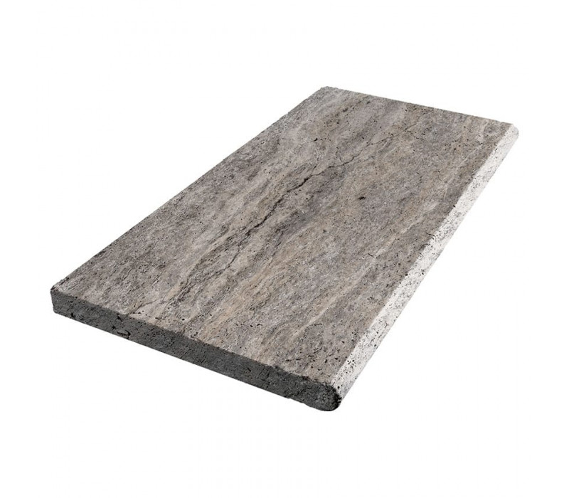 TRAVERTIN MARGELLE SILVER 33X61X3 CM 1BORD ARRONDI